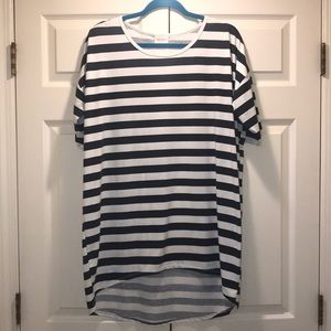 LuLaRoe Navy & White Top
